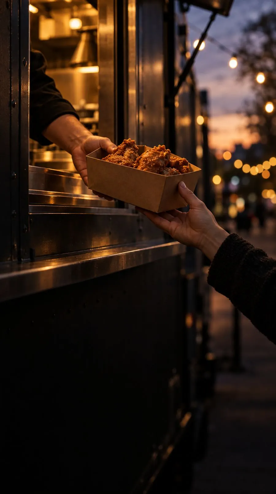 Holdaak Food Truck: fried chicken handed out from the truck window